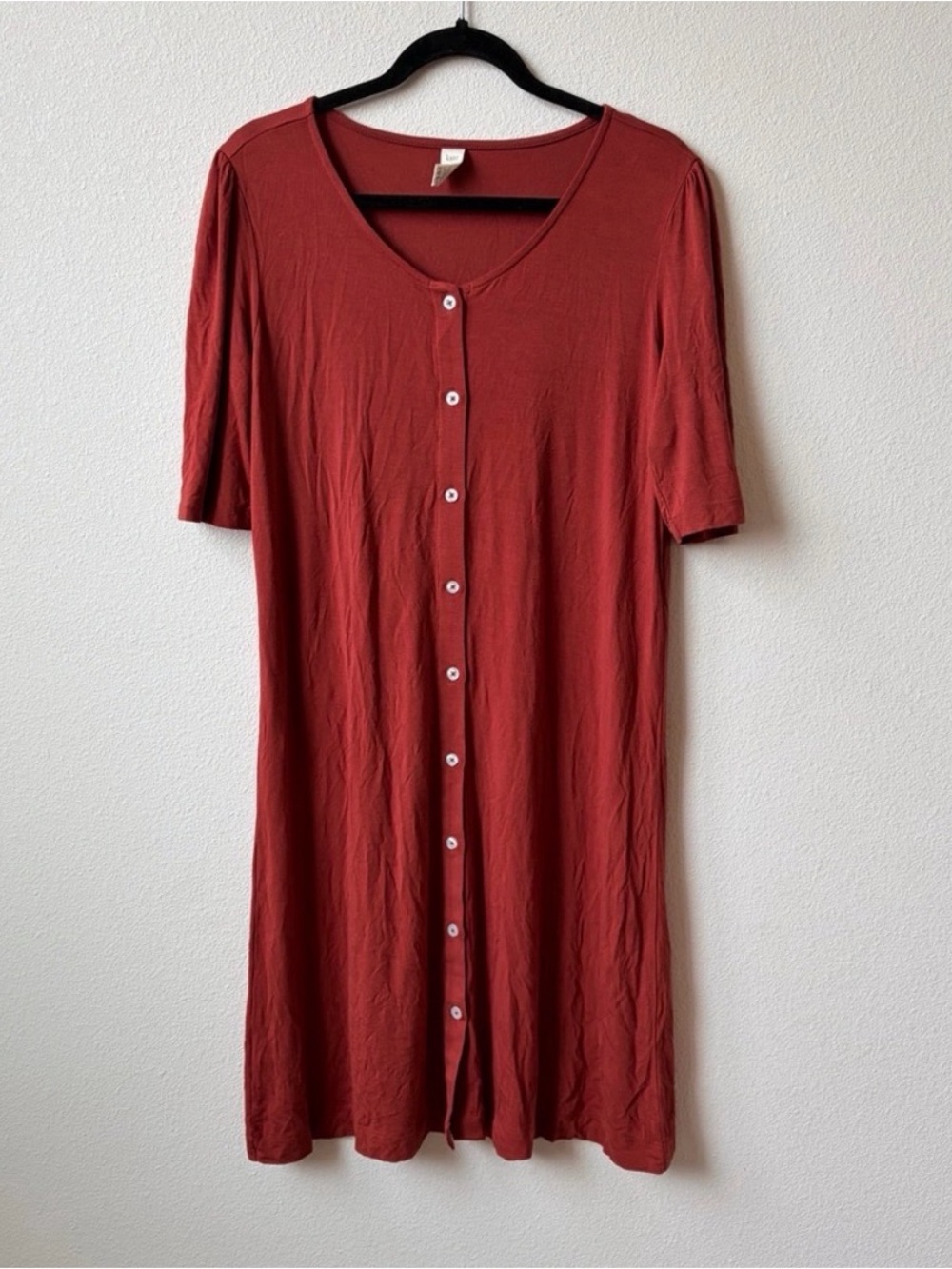 kate quinn Brick Red Scoop Neck Tee Dress Women’s Medium
